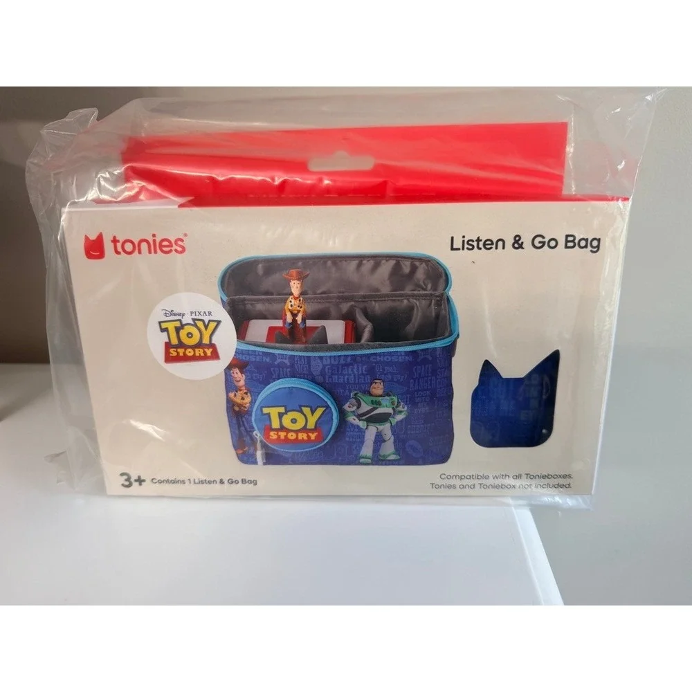 Tonies Toy Story Listen & Go Bag Kids OS Blue Disney Pixar Woody Buzz NWT